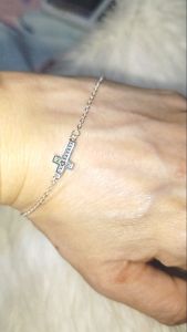 silver 925 womens cross bracelet