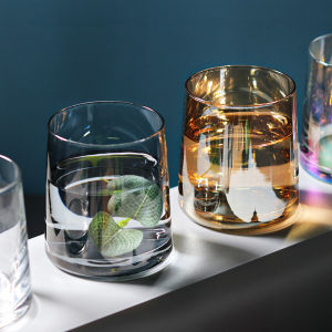 2025 New Crystal Glass Cup Colorful Luxury Toothbrush Drinking Glass Washing Sensation Hotel Special Water Cup High End Feeling