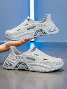 Mens Summer 2025 New Outdoor Wear Sports Casual Water-resistant Fishing Slip-On Sandals Anti-slip T-Strap EVA Flat Heel Shoes