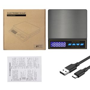 เครื่องชั่งครัวอิเล็กทรอนิกส์ดิจิตอล 30 กก./1 กรัมเครื่องชั่งน้ําหนักอาหารในครัวเรือนแบบชาร์จไฟได้สแตนเลสเครื่องชั่งน้ําหนักพร้อมฟังก์ชั่นการนับ
