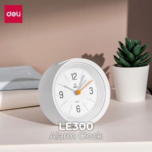 Deli Jam Weker Mini / Alarm Clock Dengan Lampu Soft LE300