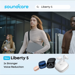 Soundcore Liberty 5 Noise-Cancelling Earbuds with Dolby Audio (18 Months Local Warranty)