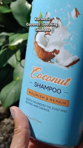 Hydrating Coconut Treatment Shampoo Anti-Dandruff Coconut Oil Shampoo for Itchy Scalp Relief and Hair Nourishment 750ml