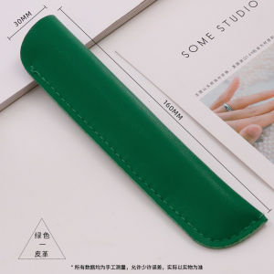 New Pure Color Simple Pencil Second Generation Protective Case Leather Metal Fountain Pen Pouch Logo Business Supplies