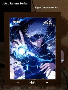 Jujutsu Kaisen Anime Poster Light up Figurine Collectible Birthday Gift Anime Wall Art Decorations for Fans of Anime Manga