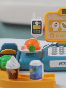 Cross-Border Fun Simulation Supermarket Cash Register Multi-Function Scanner Suit Children Play House Educational Shopping Toys