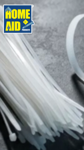 HOMEAID 3.6 x 300mm x 100pcs Nylon Cable Ties White