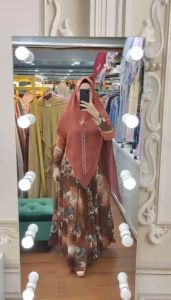 BISA COD || AC SYARI OR GAMIS SYARI SET KHIMAR CERUTY PRINTING ASYILA SERIES BY AC TERBARU BY ARSYAKAYLA