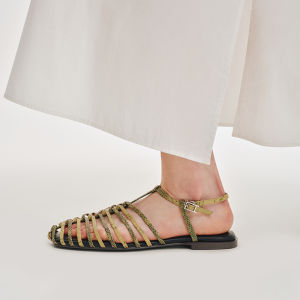 Barefoot Comfort Italian Leather Woven Sandals