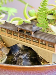 Original Design Eco-friendly Micro Landscape Aquarium Home Decorations Pavilion Tower Bridge Series 3D Model Ornaments
