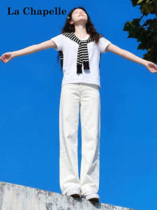 La Chapelle | White Lyocell High Summer Trousers