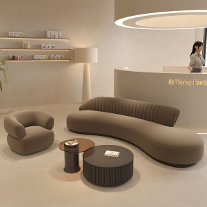 Luxurious Arc Shaped Sofa for Waiting Area in Clothing Stores Beauty Salons Vacation Homes Clubs Offices Quality And Comfort