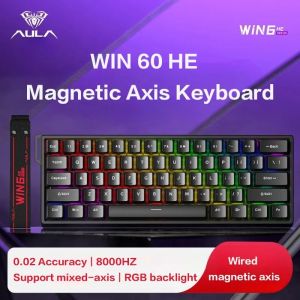 AULA | Bàn Phím Chơi Game Từ Tính AULA WIN68 HE RGB Với Công Nghệ Hall Effect Tốc Độ Phản Hồi Nhanh 8K Hỗ Trợ Thay Nóng 68 Phím Có Dây Bố Cục Esports