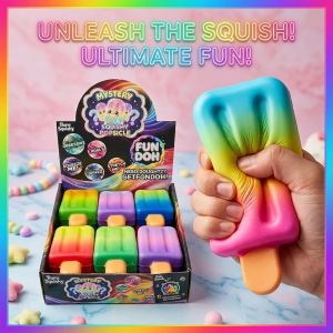 Hit product popsicle stress ball Simulation Food Play Slow Rebound Color steamed bun Ice Cream adults Stress Relieving Toy Gift