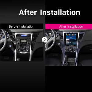 Seicane - Tesla Style Android 10.0 9.7 Inch QLED Touchscreen Tesla style Car GPS Multimedia Player Radio for 2011 2012 2013 Hyundai Avante Elantra LHD DSP 8-Core Head Unit with 2GB RAM Support SWC Split Screen Netflix PlayStore Waze YouTube