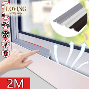 2M Black White Sealing Strips Draught Excluder Seal for Sliding Door Window Soundproof Anti Collision Dustproof Door Gap Filler