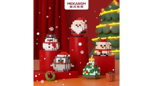 【READY STOCK】Santa Claus Building Blocks Gingerbread House nano block Sleigh Car Jigsaw puzzle Snowman (TOY131)