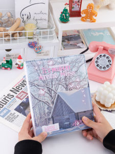 Album Lưu Trữ Thẻ Ảnh Phong Cách INS Nhỏ Gọn Mùa Đông Mật Khẩu Bốn Ô Album Nhỏ Theo Dõi Ngôi Sao Lưu Trữ Thẻ Album