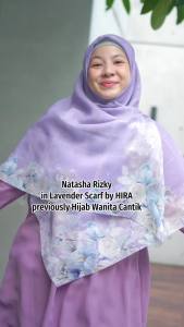 [BUY 3 GET 1 FREE HIJAB] HIRA - Hijabwanitacantik - Segiempat Lavender Scarf Jumbo Series | Hijab Polycotton Premium | Hijab dengan Lasercut