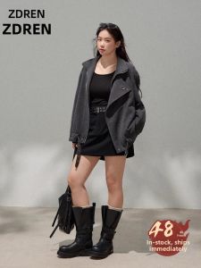 ZHANGDAREN | Bộ Áo Khoác và Váy Giảm Cân Thời Trang