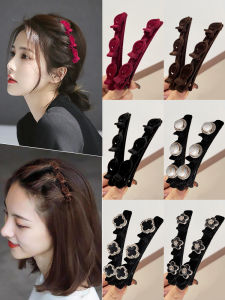 Princess Side Bun Hair Clip Womens Forehead Double Layer Duckbill Hairpin Bangs Styling Hair Accessories Korean Style