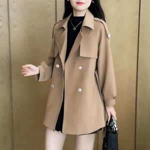 New 2026 Fashionable French Style Petite Friendly Trench Coat