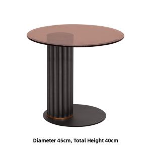 Tea Color Glass High-end Portable Creative Luxury Side Table