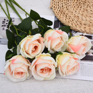 MONLEYTA | New High-End Single Bend Rose Flower Home Decor Wedding Simulation Rose Fake Flower Prop Valentines Day Gift Artificial Flower