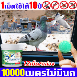 ✨100 ปีไม่มีนก✨ไล่นก 12เม็ด/กล่อง ไล่นกพิราบ วางไว้ นกหายไปหมด ก้อนไล่นกพิราบ กันนกออกไปได้อย่างง่ายดาย สูตรอ่อนโยน ไล่นกพิราบถาวร สะดวกรวดเร็ว กันฝน กันแดด ปลอดภัยไร้สารพิษ เหมาะสำหรับสถานที่ต่างๆ ไล่นกได้ผลดี100% เครื่องไล่นก ยาไล่นกพิราบ ที่ไล่นกพิราบ