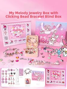 Childrens Day Hole Hole Joy Girls Toy 2024 Trend Christmas Gift Pretend Play Bracelet Sticker Fun Plastic Material