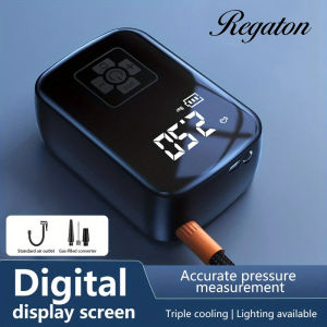 Regaton Car Air Pump Compressor 12V 150PSI Electric Wireless Portable Tire Inflator Pump For Motorcycle Bicycle Car Tyre Ball