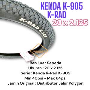 KENDA (( TIRE K-RAD 20x2.125 K-905 )) Ban Luar Sepeda BMX Kenda Ukuran 20 x 2.125 Ban Sepeda Anak Minion Mini 20 inch