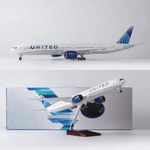 Mô Hình Máy Bay Boeing 777 Của United Airlines Tỷ Lệ 1:157 Chất Liệu Đúc Kim Loại 47cm Có Đèn LED Máy Bay 777 Lớn Dùng Để Trang Trí Phong Cách Hiện Đại Chất Liệu Nhựa Resin