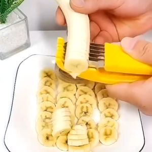 Easy Banana Slicer Hotdog Household Fruit Salad Milkshake Cucumber Stainless Steel Slicer Multifunctional Kitchen Gadgets