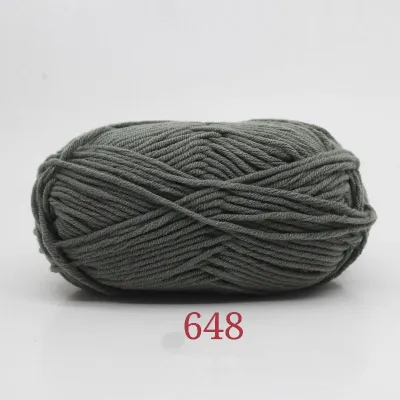 Milk Cotton 5ply Yarn 50g - Pink Blue Gray Green Baby Cotton Knitting