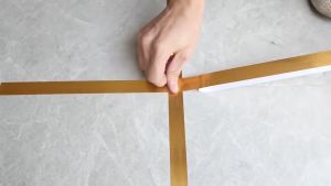 50M/Roll PVC Decorative Home Ground Tile Wall Decor Wallpaper Gap Sealing Sticker Waterproof Seam Sticker Floor Line Decal Foil Tape Gold Tape