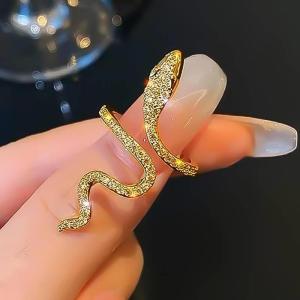 Snake Ring for a Women Rings Micro Inlaid Zircon Winding Simulated Snakes Ring Female Fashion Ring