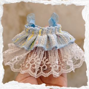 Váy Lụa Ren 10cm Quần Áo Búp Bê Vải Nhung Quần Áo Búp Bê Bông Búp Bê Quần Áo Búp Bê Thời Trang Nhỏ Mới