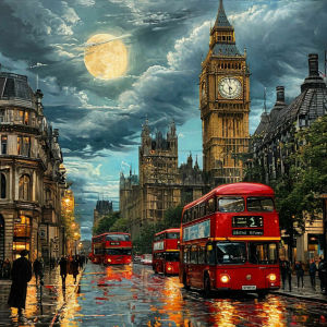 Bộ Tranh Kim Cương 5D Tự Làm Huacan - Big Ben London Về Đêm Diện Tích Dán Đầy Đủ Kim Cương Nhựa Tròn & Vuông Tranh Thêu Kim Cương Phong Cảnh Quà Tặng Nghệ Thuật