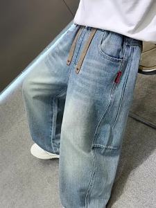 New Denim Pants for Kids Boys 5-16Yrs Jeans Fashion Loose Pants Maong Baggy Jeans Casual School Pants Straight Leg Cut Design Soft Elastic Waist Streetwear Korean OOTD