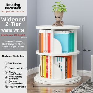 360 Degree Rotatable Bookshelf Storage Rack Multi-level