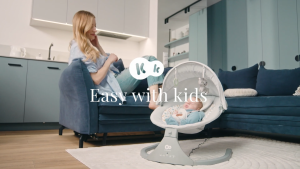 Kinderkraft Lumi 2 Baby Rocker Electric Baby Swing From Birth to 9 Months Height Adjustable 5 Swing Modes 12 Melodies Arch with Toy (Light Gray)