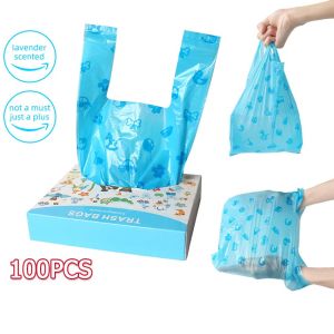100Pcs Pet Dog Cat Biodegrable Trash Bag Plastic Bag 18.5*37cm Environment Friendly Pet Dog Poop Bags