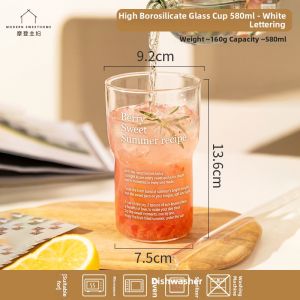 MODERN SWEETHOME | High Quality Borosilicate Aesthetic Glass Drinking Cup