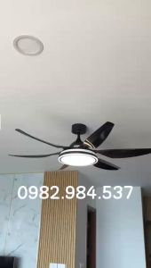 (Lõi Đồng 100%+Ảnh Thật)Quạt trần trang trí bầu đèn lớnsải cánh 147cm cho phòng khách-phòng ngủđộng cơ DC có đảo chiều-điều khiển từ xa tiện lợi
