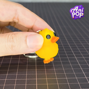 AniPoP Flexi Duck พวงกุญแจ น้องเป็ด ยืดหดขาได้ ผลิตจากเครื่องพิมพ์ 3มิติ [DD002]
