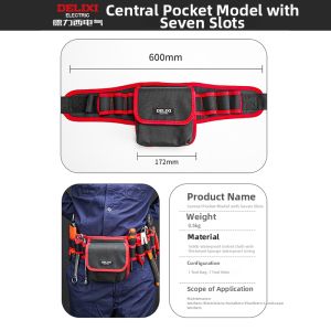 DELIXI | Durable Portable Electrician Tool Waist Bag