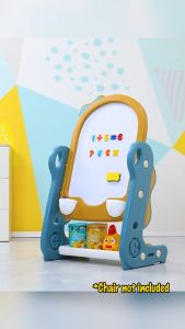 Kids Art Easel Whiteboard Learning Magnetic Drawing Writing Board Stand Papan Lukis Tulis Kanak Budak Children Educational Toys Height Adjustable