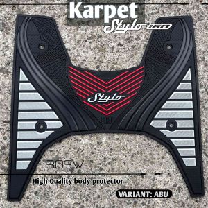BOSW Original Karpet Motor Stylo Bahan Karet Premium