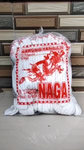 Sarung Tangan Kerja isi 12 pasang warna putih bahan kain rajut tebal